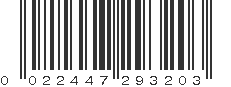 UPC 022447293203