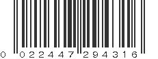 UPC 022447294316