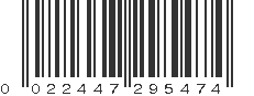 UPC 022447295474