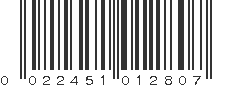 UPC 022451012807