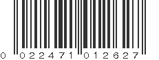 UPC 022471012627