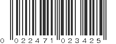 UPC 022471023425