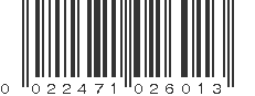 UPC 022471026013