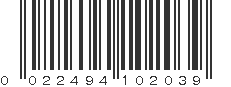 UPC 022494102039