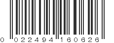 UPC 022494160626