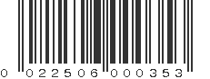 UPC 022506000353