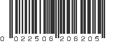 UPC 022506206205