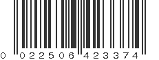 UPC 022506423374