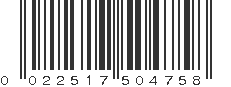 UPC 022517504758