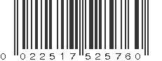 UPC 022517525760