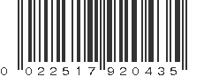 UPC 022517920435