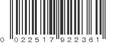 UPC 022517922361