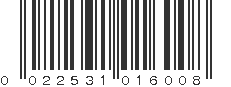 UPC 022531016008