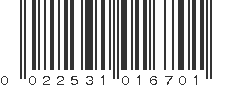 UPC 022531016701