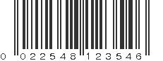 UPC 022548123546