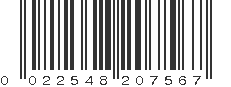 UPC 022548207567