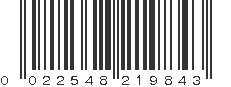 UPC 022548219843