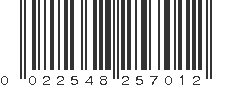 UPC 022548257012