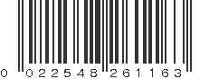 UPC 022548261163