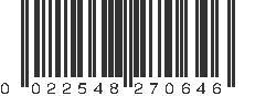 UPC 022548270646