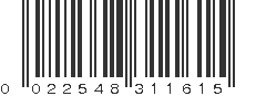 UPC 022548311615