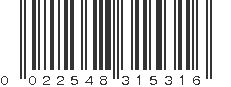 UPC 022548315316