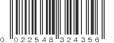 UPC 022548324356