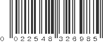 UPC 022548326985