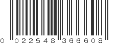 UPC 022548366608