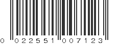 UPC 022551007123