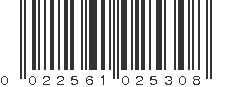 UPC 022561025308