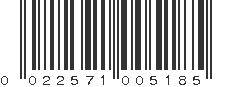 UPC 022571005185