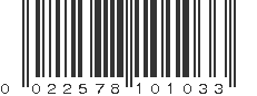 UPC 022578101033