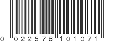 UPC 022578101071