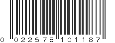 UPC 022578101187