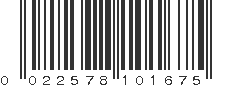 UPC 022578101675