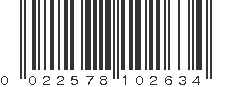 UPC 022578102634