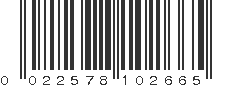 UPC 022578102665