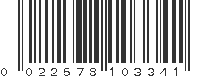 UPC 022578103341