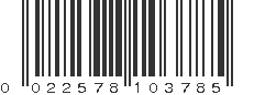 UPC 022578103785