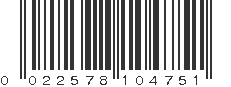 UPC 022578104751