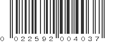 UPC 022592004037