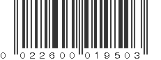 UPC 022600019503