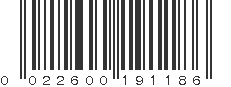 UPC 022600191186