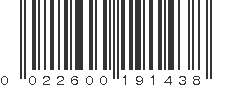 UPC 022600191438