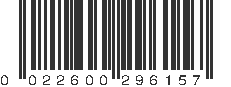 UPC 022600296157