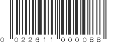 UPC 022611000088