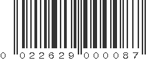 UPC 022629000087