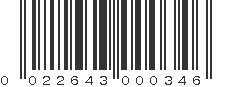 UPC 022643000346