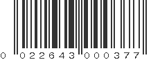 UPC 022643000377